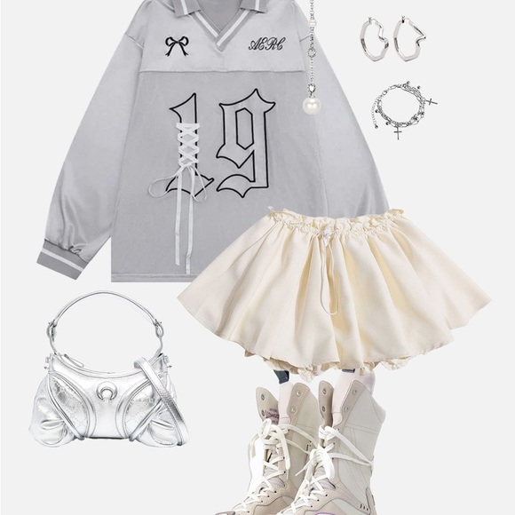 Aelfric Eden NEW WITH TAGS White Bubble Skirt with Bloomer Shorts - Picture 2 of 6